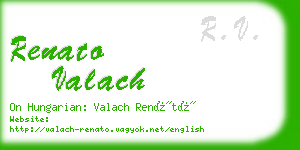 renato valach business card